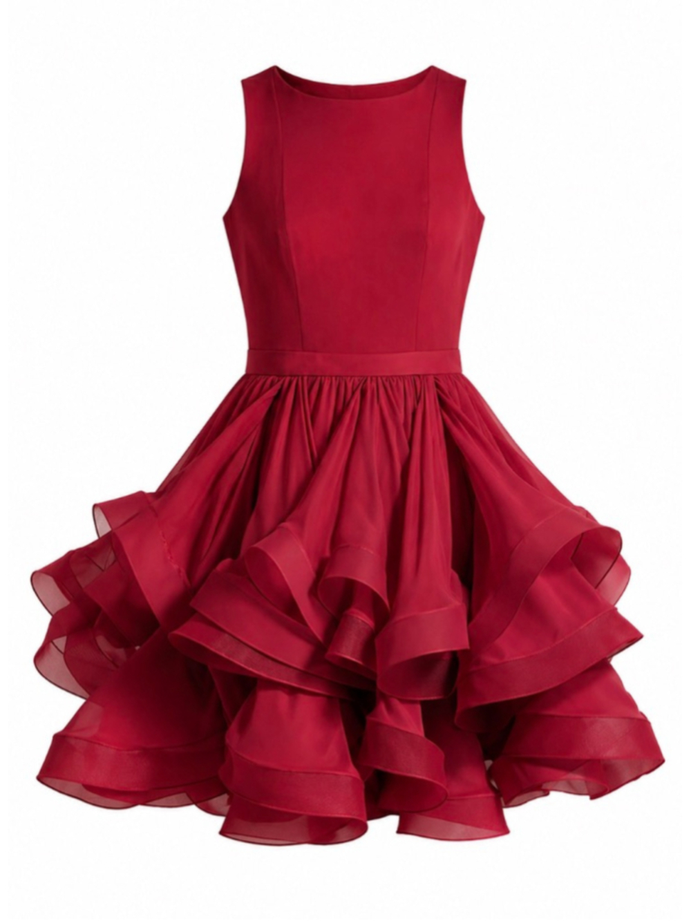 NWT Reem Acra Red Ruffled Mini Dress Size 8